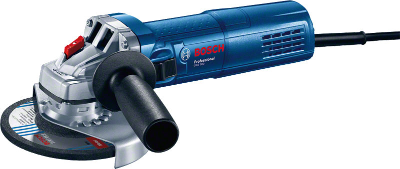 Bosch GWS 900 vinkelslip med sidohandtag.