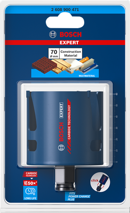 Bosch EXPERT Hålsåg för byggmaterial 70×60 mm.