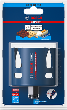 Bosch 76×60 mm hålsåg för byggmaterial.