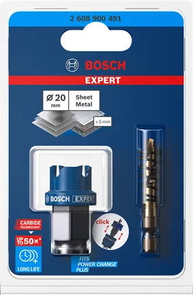Bosch 20 mm plåthålsåg.