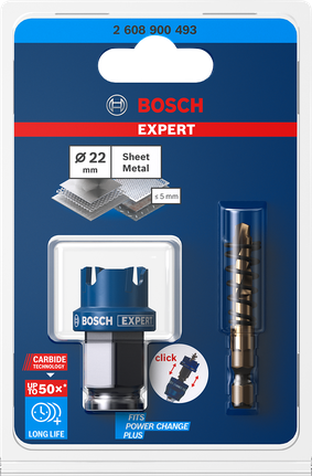 Bosch EXPERT Plåthålsåg 22 mm.