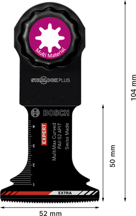 Bosch EXPERT MultiMax PAII 52 APIT multiverktygsblad i hårdmetall.