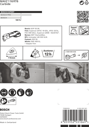 Bosch Expert 116 mm slipplatta.
