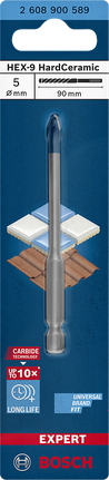 Bosch HEX-9 hårdkeramisk borr 5×90 mm.