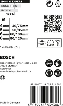 Bosch EXPERT MultiConstruction CYL-9 borrsats 4/5/6/8 mm.