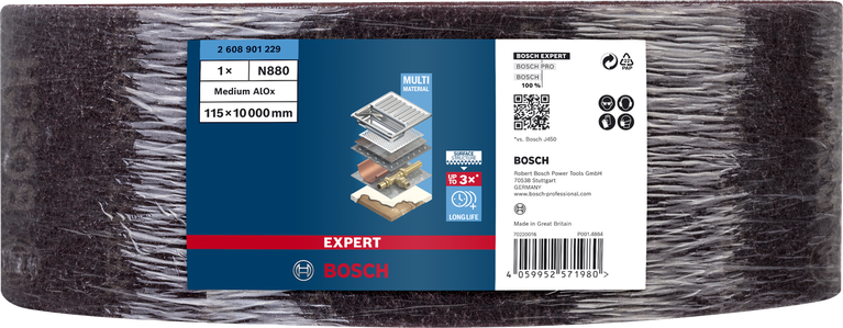 Bosch EXPERT N880 filtsliprulle 115×10000 mm.