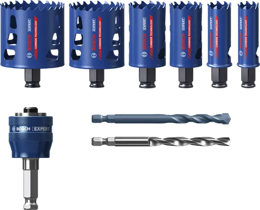 Bosch EXPERT hålsågssats för flera material, 9 delar, hårdmetalltänder.