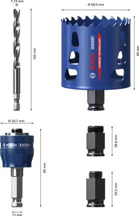 Bosch EXPERT Multimaterial hålsåg startsats 51 mm.