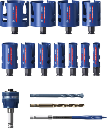 Bosch EXPERT hålsågssats för byggmaterial, 15 delar.
