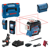 Bosch GLL 3-80 C lasernivelleringsverktyg med tillbehör.