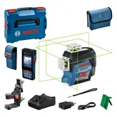 Bosch GLL 3-80 CG lasernivelleringsverktyg med tillbehör.