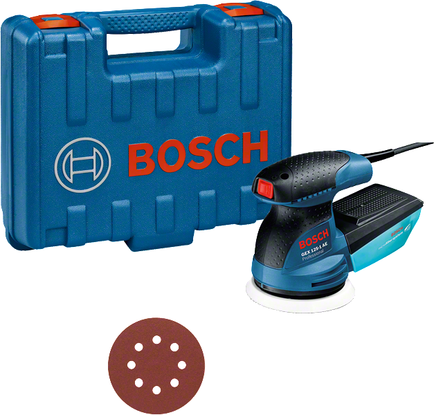 Bosch GEX 125-1 AE excenterslip med väska.