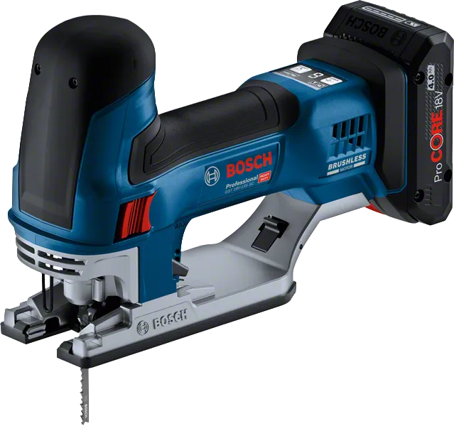 Bosch GST 18V-155 SC sladdlös sticksåg med 4Ah ProCORE-batteri.