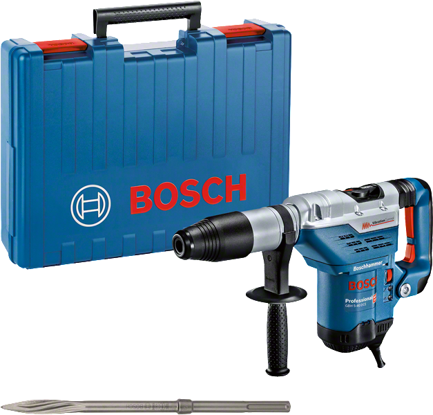 Bosch GBH 5-40 DCE borrhammare med väska och mejsel.