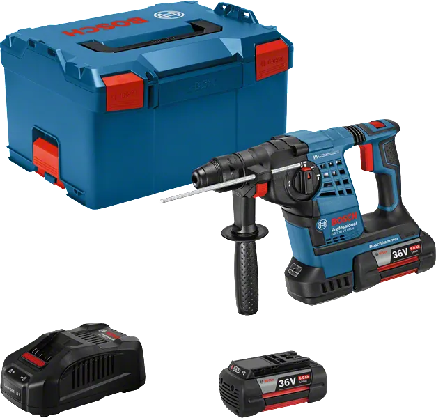 Bosch GBH 36 V-LI Plus borrhammare med batterier.
