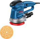 Bosch GEX 34-125 excenterslip med slipskiva.