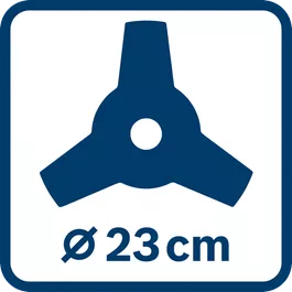  3-tandad bladdiameter 23 cm