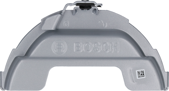 Bosch vinkelslipskydd för säker kapning.