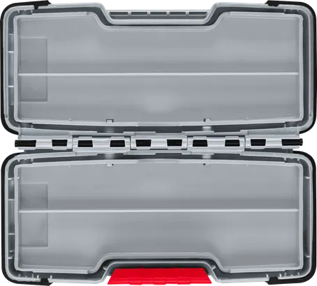 Bosch PRO Tough Box Liten för tillbehör, öppen väska.