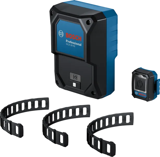 Bosch GCA 30-42 detektionsmodul med monteringsremmar.