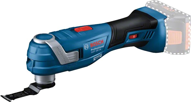 Bosch GOP 18V-34 sladdlöst multiverktyg med StarlockPlus-blad.