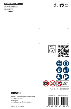 Bosch EXPERT MultiMaterial X-LOCK diamantkapskiva 115×22,23×2,4×12 mm.