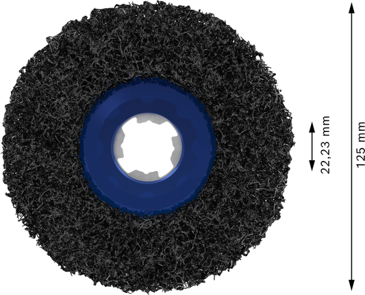 Bosch PRO N377 rengöringsskiva 125 mm X-Lock, svart.