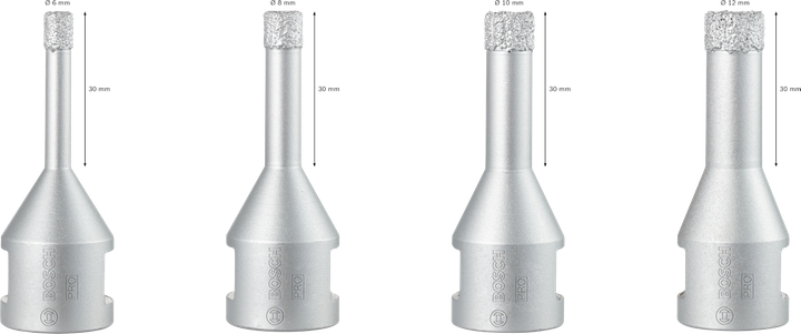 Bosch PRO keramisk torrkärnskärsats 4 delar M14.