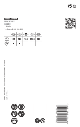 Bosch EXPERT Hålsåg för tåligt material 57x60 mm förpackning.