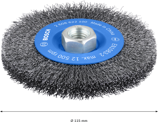 Bosch PRO Metal clean trådskiva 115 mm för gängslipmaskiner.
