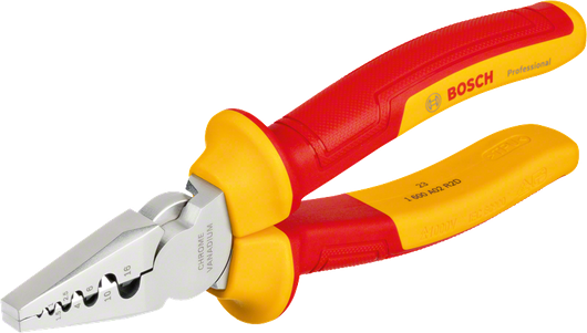 Bosch VDE-krymptång 180 mm med isolerade handtag.