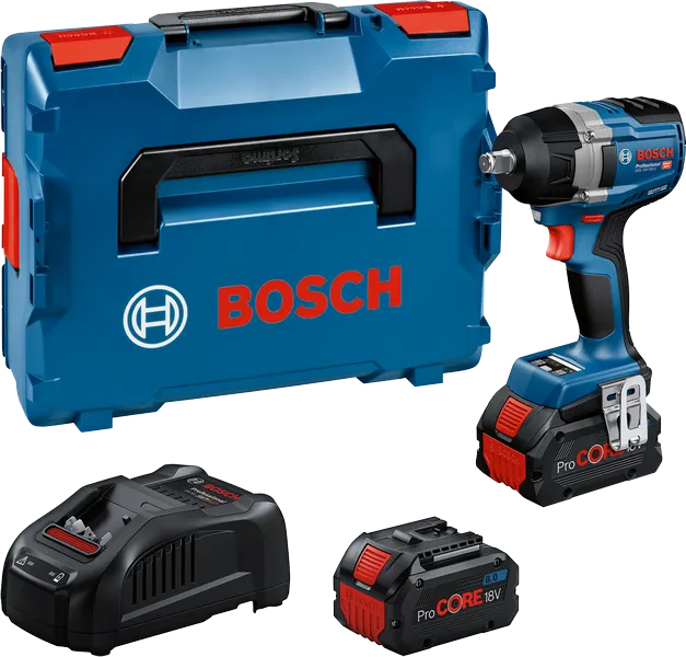 Bosch GDS 18V-750 C slagnyckelset med ProCORE18V-batteri.