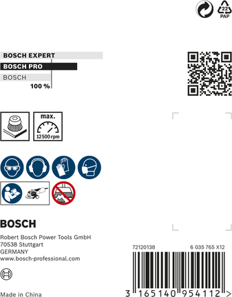 Bosch PRO Metal Clean X-Lock koppborste 75 x 0,3 mm.