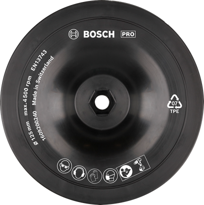 Bosch PRO stödrondell 125 mm för vinkelslipmaskiner.