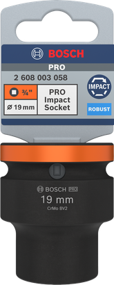 Bosch PRO Krafthylsa 3/4″ 19 mm.