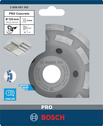 Bosch PRO betongsliphuvud 125 mm.