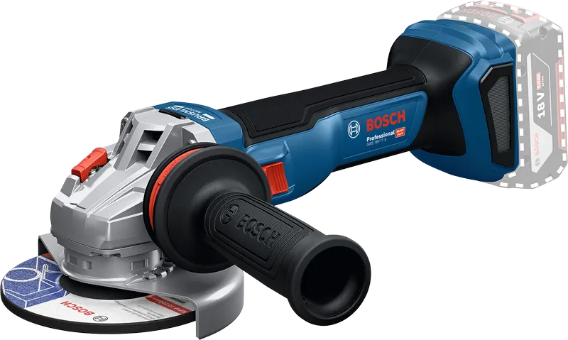 Bosch GWS 18V-11 sladdlös vinkelslip med sidohandtag.