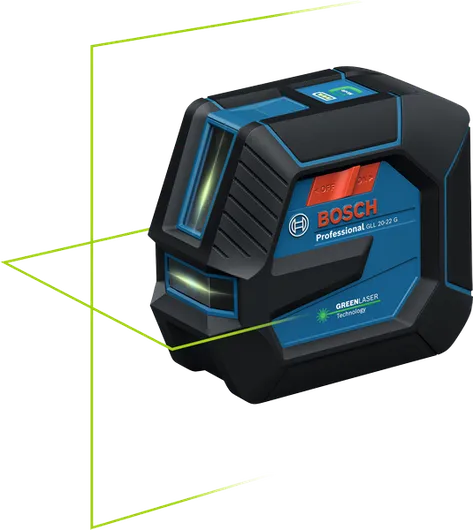 Bosch GLL 20-22 G lasernivelleringsverktyg, grön stråle.