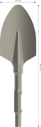 Bosch PRO HEX 30-4C spadmejsel rundad 400 mm.