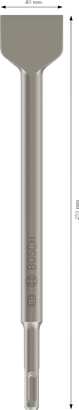 Bosch PRO SDS plus-4C spadmejsel 40 x 250 mm.