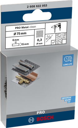 Bosch PRO Metal clean-trådsskiva 75×0,3 mm.