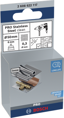 Bosch PRO koppborste i rostfritt stål, 50×0,3 mm.