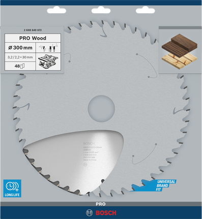 Bosch PRO Wood cirkelsågblad 300 mm 48T.