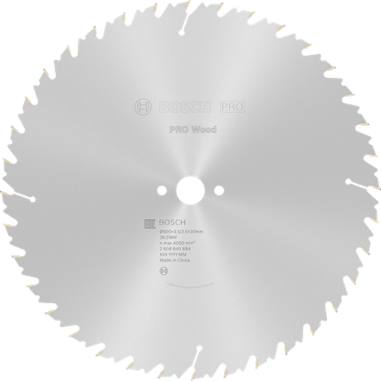Bosch PRO Wood cirkelsågblad 400 mm T36 för trä.