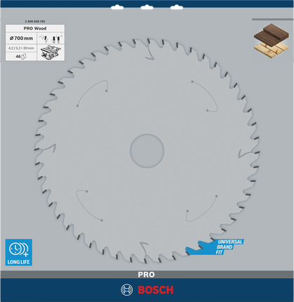 Bosch PRO Wood cirkelsågblad 700×4,2×30 mm.