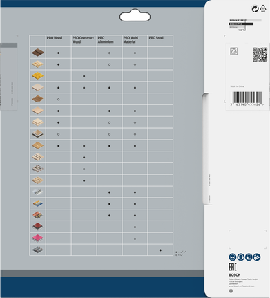 Bosch PRO Construct Wood 250×3,2×30 mm sågblad.