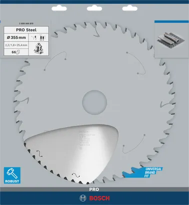 Bosch PRO Steel 355 mm cirkelsågblad T66.