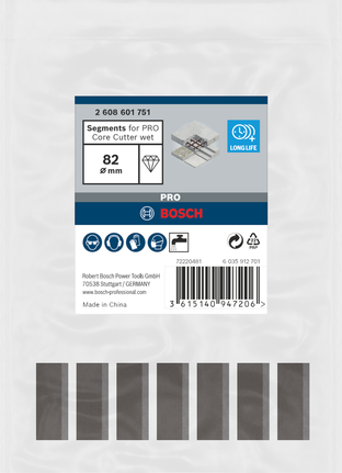 Bosch PRO kärnskärsegment 82 mm 7 st.