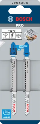 Bosch PRO Alu curve T227D sticksågsblad 100 mm 2 st.