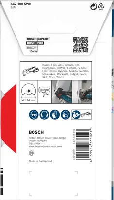Bosch PRO ACZ 100 SWB 100 mm multiverktygsblad.